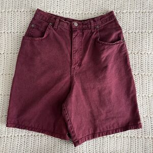 Vintage 90s Bridge Sportswear Maroon Red High-Waisted Jeans Size 26/27